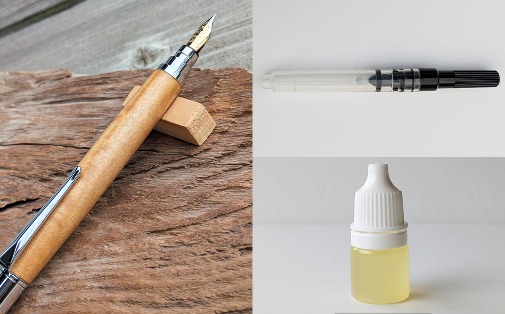 【ANA限定】 サテンウッド （リボン杢） の万年筆N （C）