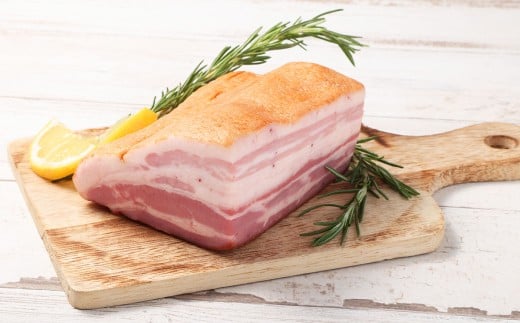 岡山ピーチポークベーコン ブロック 350g ／ ピーチポークベーコン ベーコン ベーコンブロック 豚肉ベーコン ピーチポーク 豚肉 豚