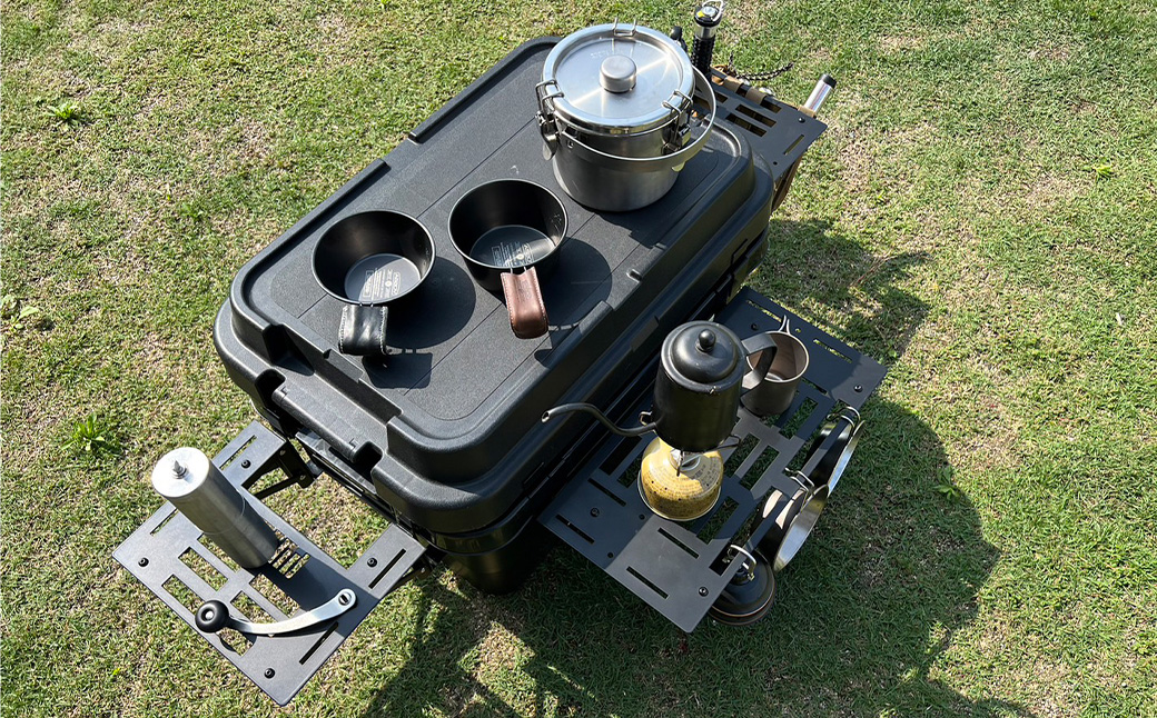 FOLDING TABLE トランクカーゴ用 折りたたみテーブル サイドパネル（両側セット） ／ 折り畳みテーブル 天板 天板テーブル 簡単拡張 魅せる収納 アイテム収納 小物収納 折り畳み 蓋ロック可能 片付け不要