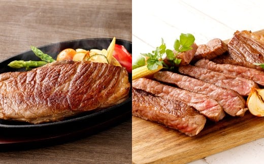なぎビーフ ステーキ 300g （300g × 1） & 焼き肉カット 300g （300g × 1） 計600g ／ 肉 にく ニク お肉 おにく 牛肉 牛 うし ステーキ 牛ステーキ ビーフステーキ 焼肉 やきにく 焼肉用 国産牛 国産 岡山県産 岡山県 美咲町 冷凍