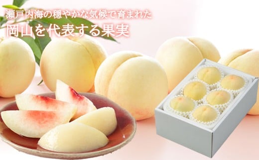岡山白桃 ロイヤル 4～8玉 約1.2kg 岡山県産 （早生種・中生種） 【2026年7月上旬～8月下旬迄発送予定】 ／ 白桃 桃 もも 果物 果実 フルーツ 岡山県 美咲町 冷蔵