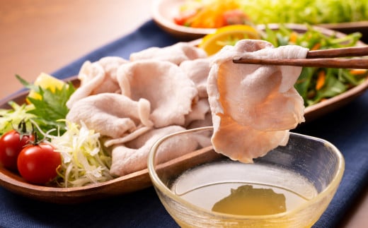 おかやまピーチポーク しゃぶしゃぶセット 4～6人前（ゆず塩ぽん酢付き） 計約560g 豚肉 ポーク ロース バラ お肉 肉 しゃぶしゃぶ 鍋 セット ポン酢 冷凍 岡山県