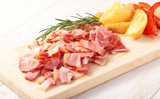岡山ピーチポークベーコン 切落し 150g ／ ピーチポークベーコン ベーコン ベーコン切落し 切落しベーコン スライス 豚肉ベーコン ピーチポーク 豚肉 豚