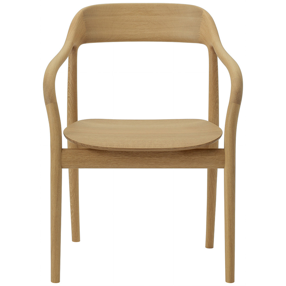 Takoアームチェア（板座）ホワイトオーク・ナチュラルホワイト[2543-31]