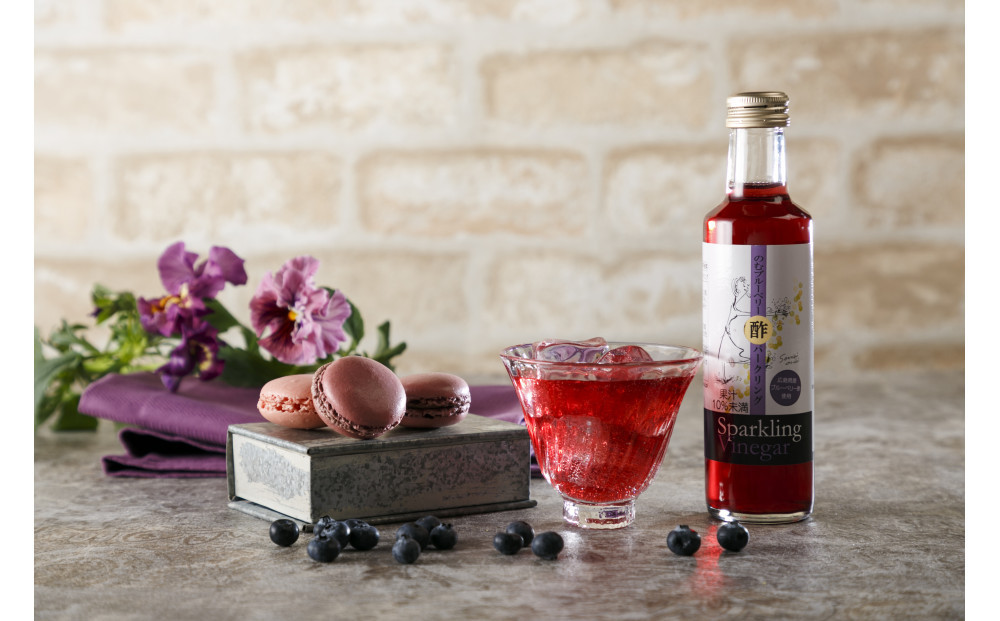 【母の日ギフト】のむ酢・酢パークリング詰め合わせ【化粧箱入】8本 ＜のむ檸檬酢（3倍濃縮タイプ200ml×4本・のむ檸檬酢パークリング200ml×2本・のむブルーベリー酢パークリング200ml××2本＞