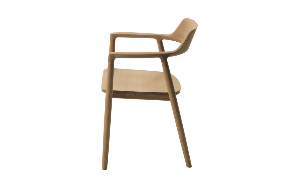 HIROSHIMAアームチェア（板座）ホワイトオーク・ナチュラルホワイト[2975-31]