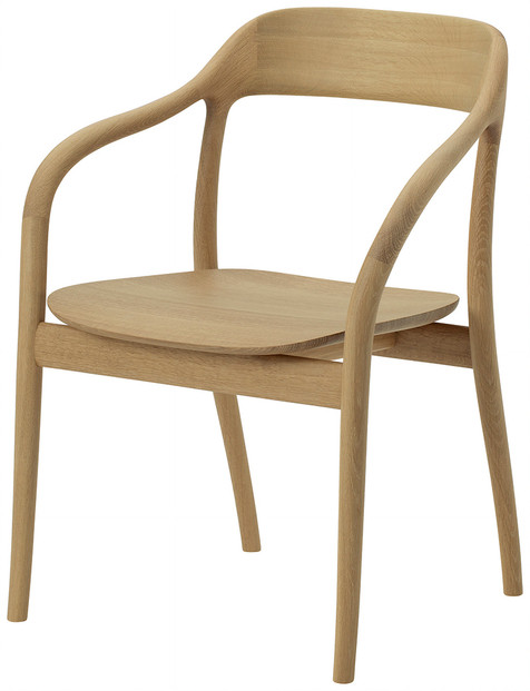 Takoアームチェア（板座）ホワイトオーク・ナチュラルホワイト[2543-31]