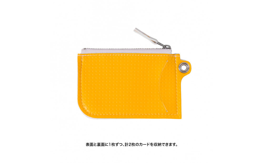 FUKUNARY パスケース カードケース 小銭 バレーボール イエロー M077