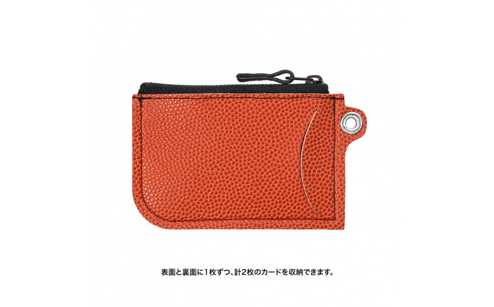 FUKUNARY パスケース カードケース 小銭 バスケットボール ブラウン M077