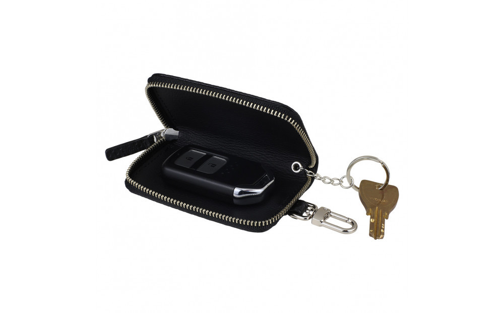 FUKUNARY 広島レザー 本革 牛革 スマートキーケース Lサイズ Gテンプル ブラック HL131L-BK