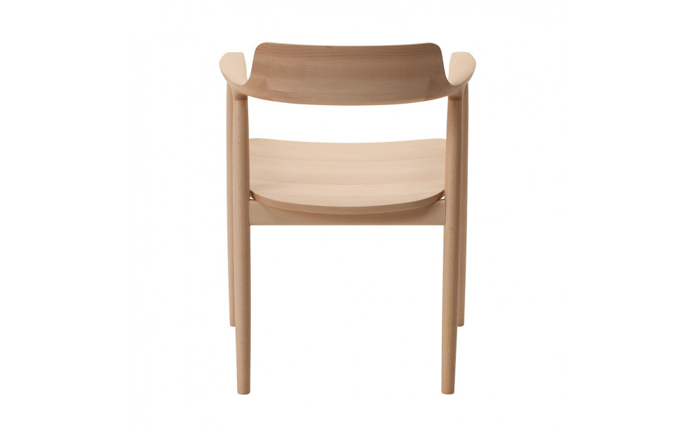 HIROSHIMAアームチェア（板座）アンスチームドビーチ[2955-31]