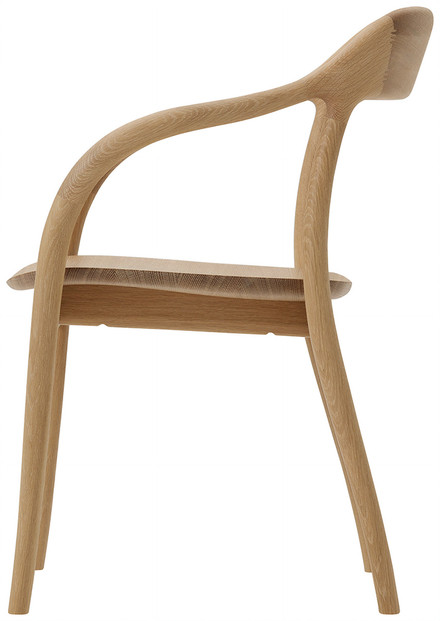 Takoアームチェア（板座）ホワイトオーク・ナチュラルホワイト[2543-31]