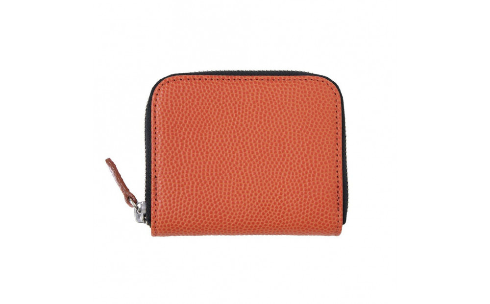 ＼年内発送／ミニマム財布(ラウンド)本革バスケ/オレンジ ML074