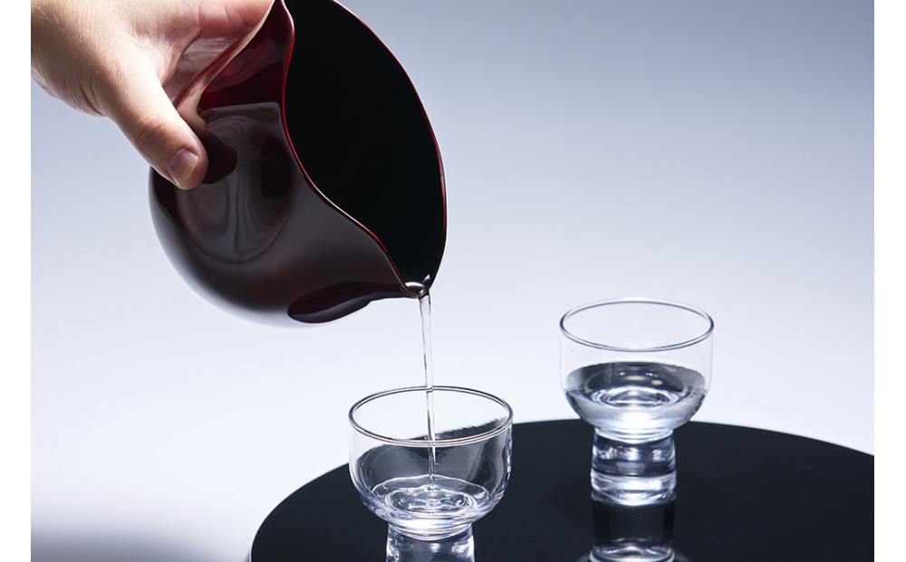 両口酒器「えくぼ」(赤)