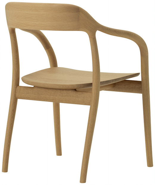 Takoアームチェア（板座）ホワイトオーク・ナチュラルホワイト[2543-31]