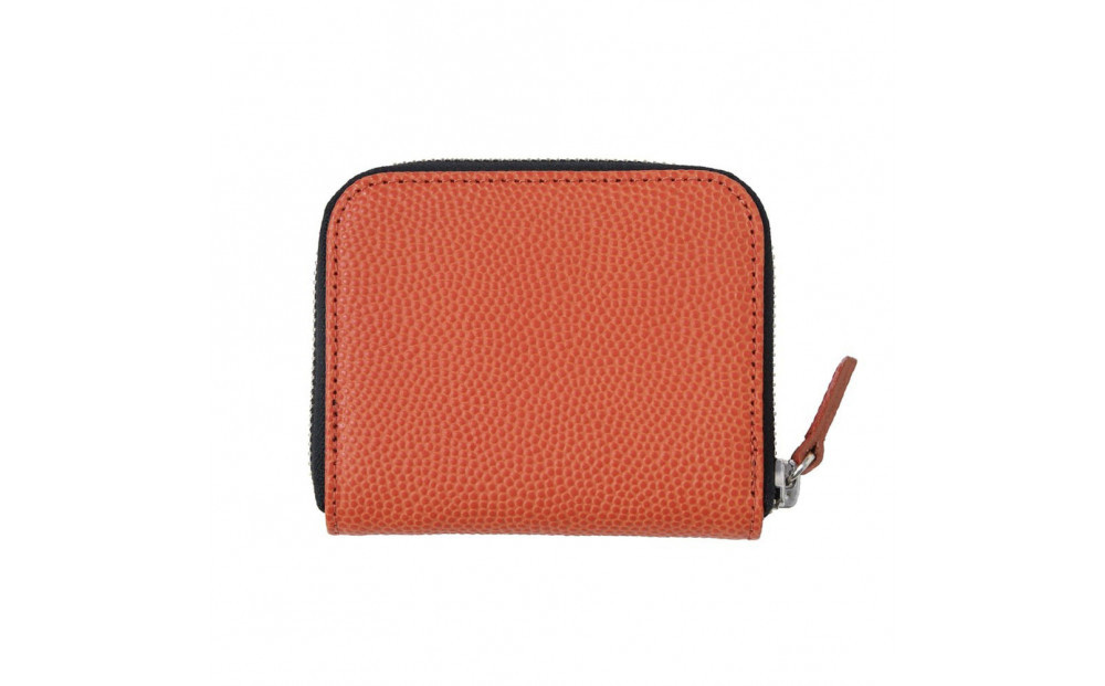 ＼年内発送／ミニマム財布(ラウンド)本革バスケ/オレンジ ML074