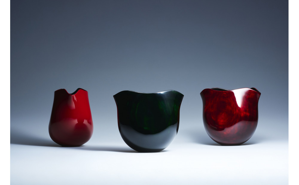 両口酒器「えくぼ」(赤)