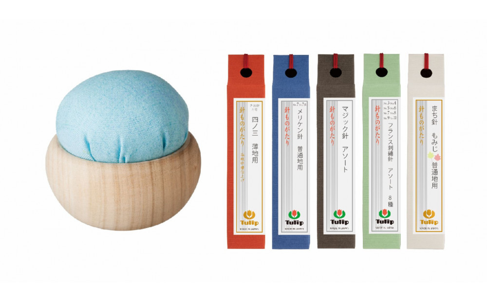 なめらかに通る、まっすぐ伝わる想い「針ものがたり 5種」、季節の色をイメージした「針やま　空色(皐月)」のセット