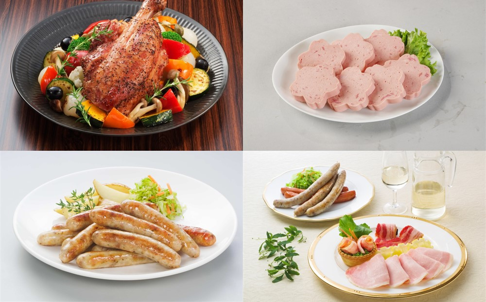 福留ハム ロマンティック街道・花ソーセージ詰合せ5点セット（ハム、ベーコン、ソーセージ）