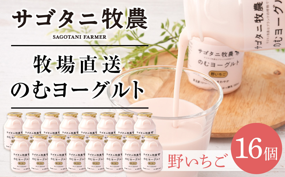 ＼年内発送／ 牧場直送 サゴタニ牧農 のむヨーグルト野いちご　16個セット