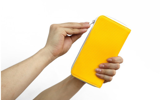「千菱」 ラウンド長財布 /イエロー M024