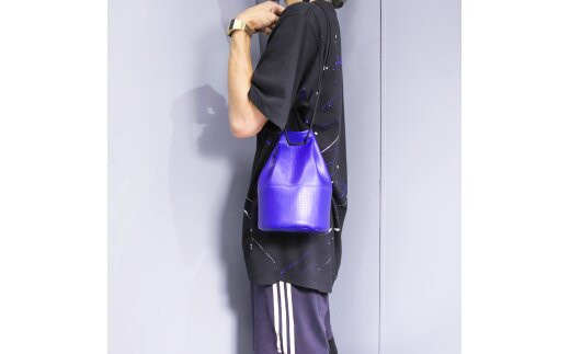 ＼年内発送／巾着ポーチ/ ブルー M107