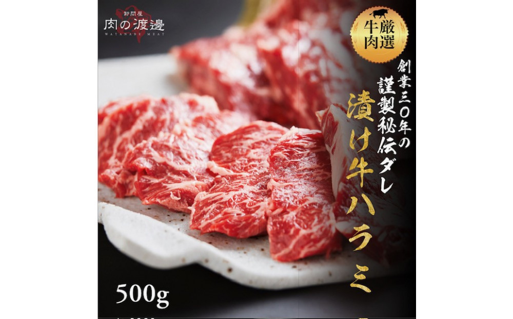 タレ漬け牛ハラミ 500g （250g×2)