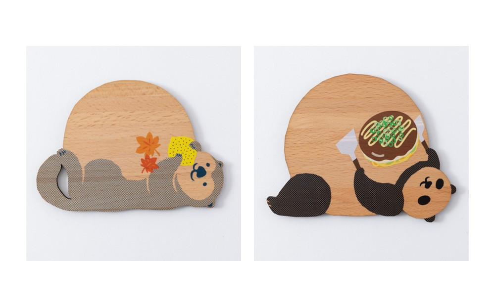 Ten＆O　木製プレートコレクション  ひろしまぱんだ × ひろしまらっこ　各1枚 合計2枚入り）