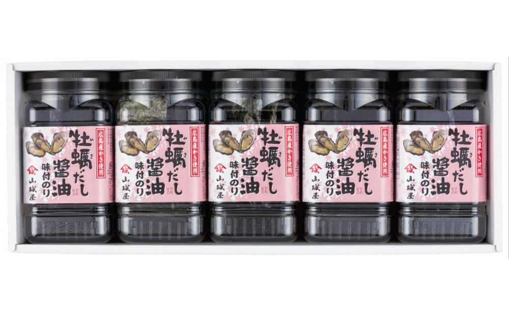 山城屋　広島産かき使用　牡蠣だし醤油味付のり８切３２枚入×5 個