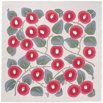 ウオーク社　ふろしきハンド夢二セット（椿/ホワイトグレー）（ハンドル色：コゲチャ）