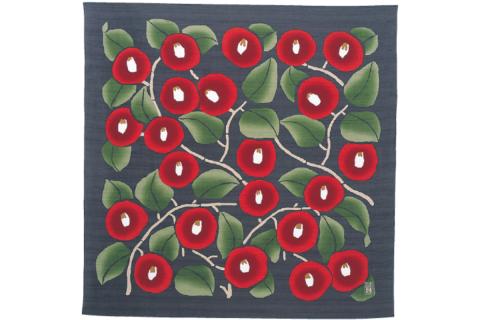 ウオーク社　ふろしきハンド夢二セット（椿/グレー）（ハンドル色：アカ）