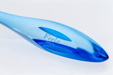 リラックスブラシ　古羊毛　Feela type-R クリアブルー