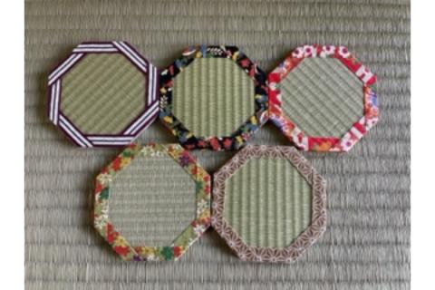 畳細工コースター ランダム5枚セット 八角形