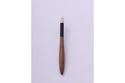 最高級化粧筆 古羊毛 花　ウォールナット渋茶 2本セット （フェイス/シャドウ）