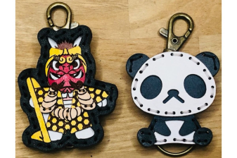 ヤブ＆zooパンダ レザーキーホルダーセット