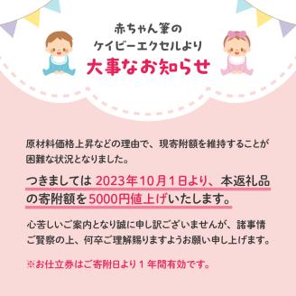 赤ちゃんの筆「クリスタルエクラ　ピンク」1個お仕立券