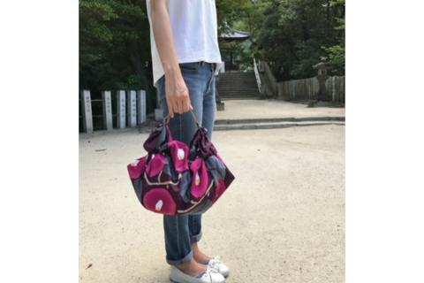 ウオーク社　ふろしきハンド夢二セット（椿/アズキ）（ハンドル色：コゲチャ）