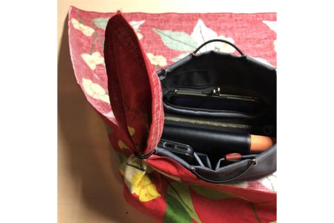 ウオーク社　ふろしきハンドライトきせかえバッグセットS（グロセイア/カーキ）（ハンドル色：ブラウン）