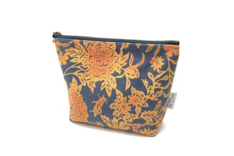 舟形 ポーチ ネイビー【金唐紙】[HUG-はぐ-]