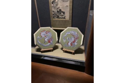 風水畳細工龍の置物 八角形 A