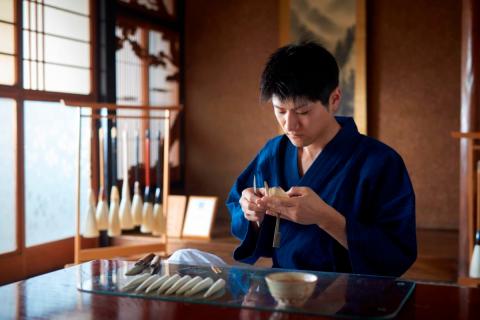 文進堂 畑製筆所 伝統工芸士監修 上達する書道筆セット