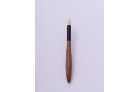 最高級化粧筆 古羊毛 花ウォールナット渋茶 シャドウブラシ