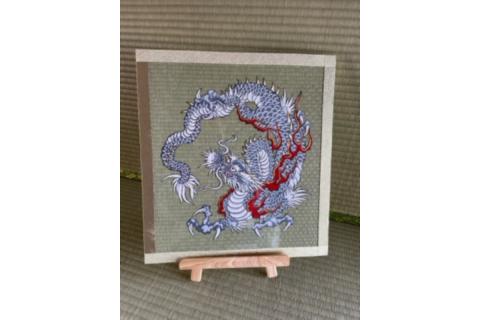風水畳細工龍の置物 四角形 B