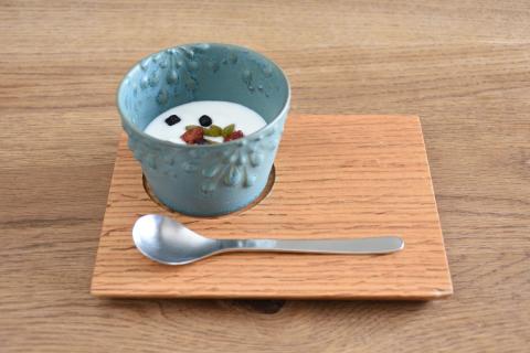 いっちん文様 陶器製 そば猪口 渋い錆浅葱色 2個セット