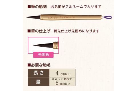 赤ちゃんの筆クリスタルメモリー１本分お仕立て券（ブルー）