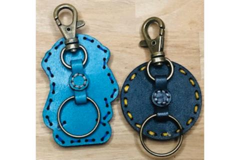 水兵さん＆海自ロゴ レザーキーホルダーセット（黄色）