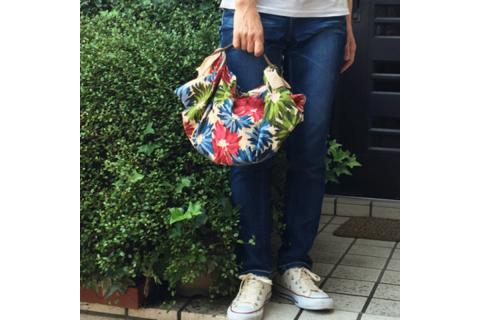 ウオーク社　ふろしきハンドライトきせかえバッグセットS（ブリアンテス/レッド）（ハンドル色：ブラウン）