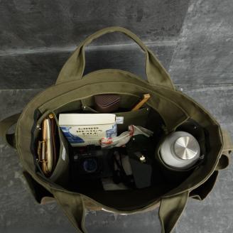 2way ショルダーバッグ L・[HUG-はぐ-]　カーキ