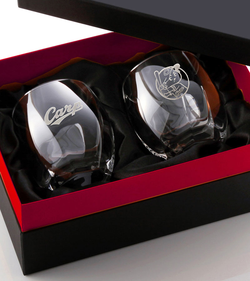 カープ八角オールドグラス／ペア　ku186-002-r