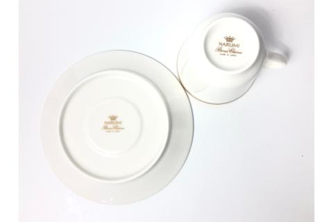 コーヒーカップ＆ソーサー（桜に錨）　鳴海製陶製